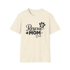 Camiseta Rescue Mom: Linda camiseta con estampado de perro rescatado para mamás de mascotas