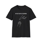 Cat Paw Partner T‑Shirt — "My Cat Is My Life Partner" Cute Cat Lover Tee