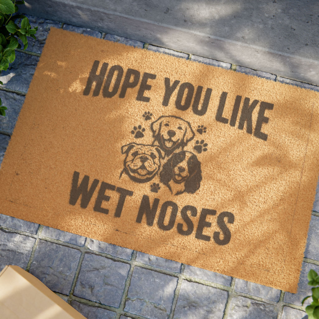 Hope You Like Wet Noses Doormat — Funny Welcome Mat for Dog Lovers