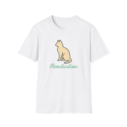 Camiseta con ilustración de gato Meowtivation