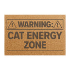 Warning: Cat Energy Zone Doormat