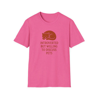 Camiseta de conversación de mascotas introvertidas