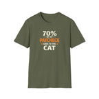 T-Shirt — "70% Of My Paycheck Goes To The Cat" Funny Cat Lover Shirt