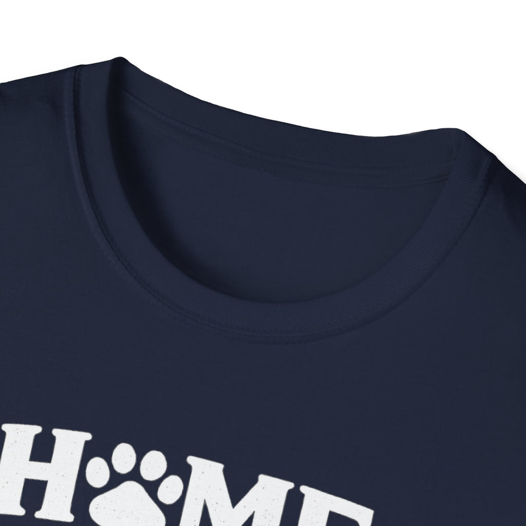 T‑Shirt — "Home Is Where the Paw Prints Lead To" Pet Lover Graphic Tee