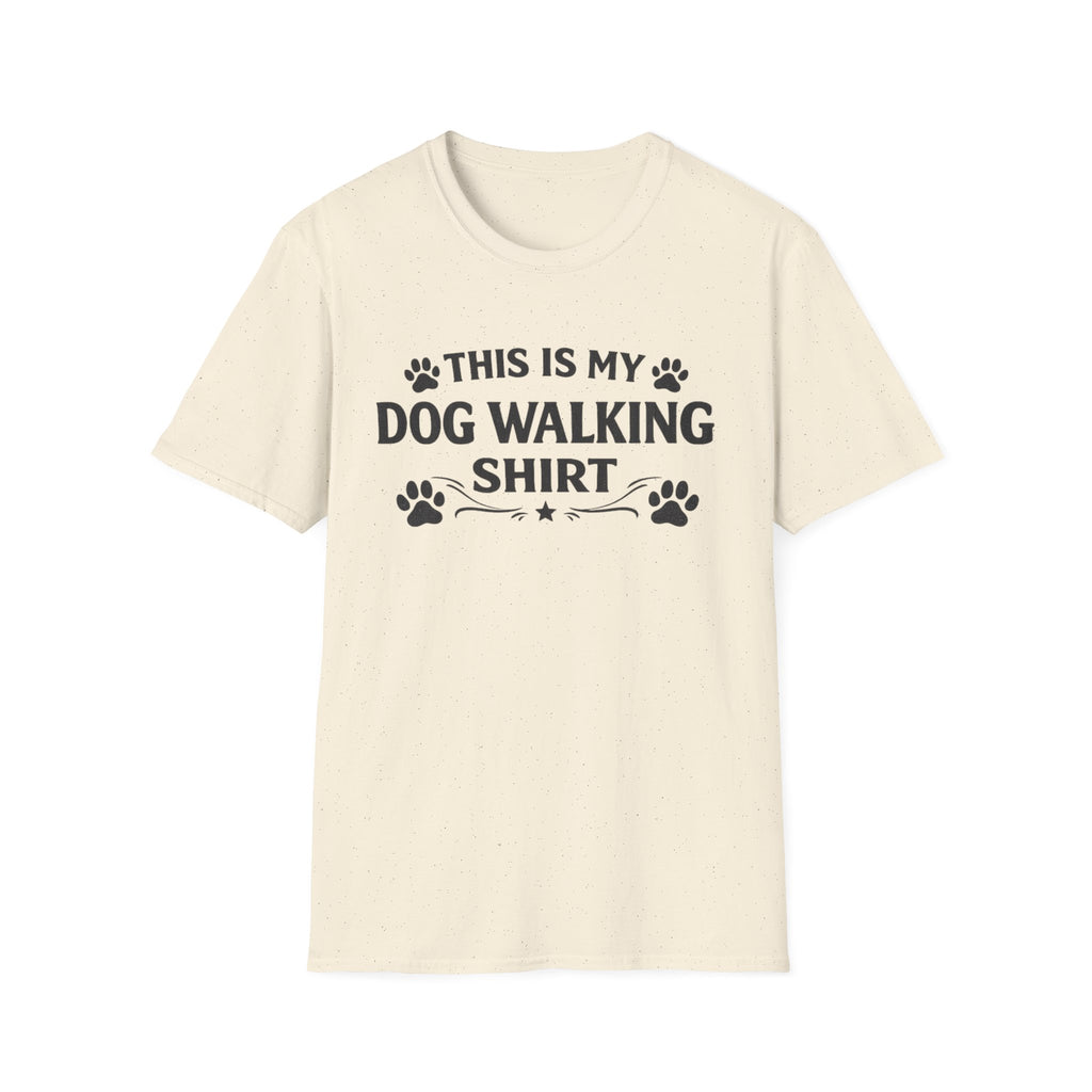 Dog Walking T-Shirt — "This Is My Dog Walking Shirt" Paw Print Tee