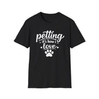 T‑Shirt — "Petting: It's How I Love" Paw Print Tee