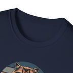 Social Battery Low Cat Retro Graphic T-Shirt