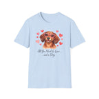 All You Need Is Love and a Dog Dachshund T-Shirt