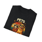 Pets Over People T-Shirt — Retro Cat & Dog Graphic Tee for Pet Lovers