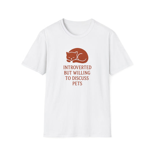 Camiseta de conversación de mascotas introvertidas