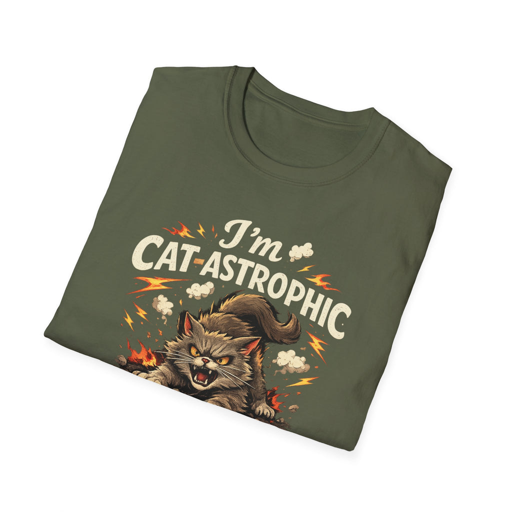 Cat-Astrophic T-Shirt — Funny Angry Cat Graphic Tee