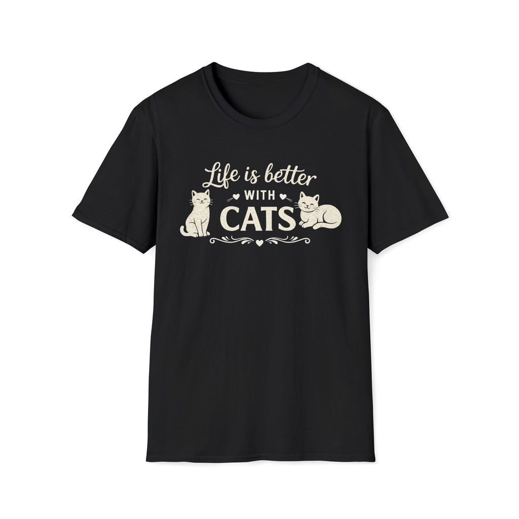 Life Is Better With Cats T-Shirt — Cute Cat Lover Tee