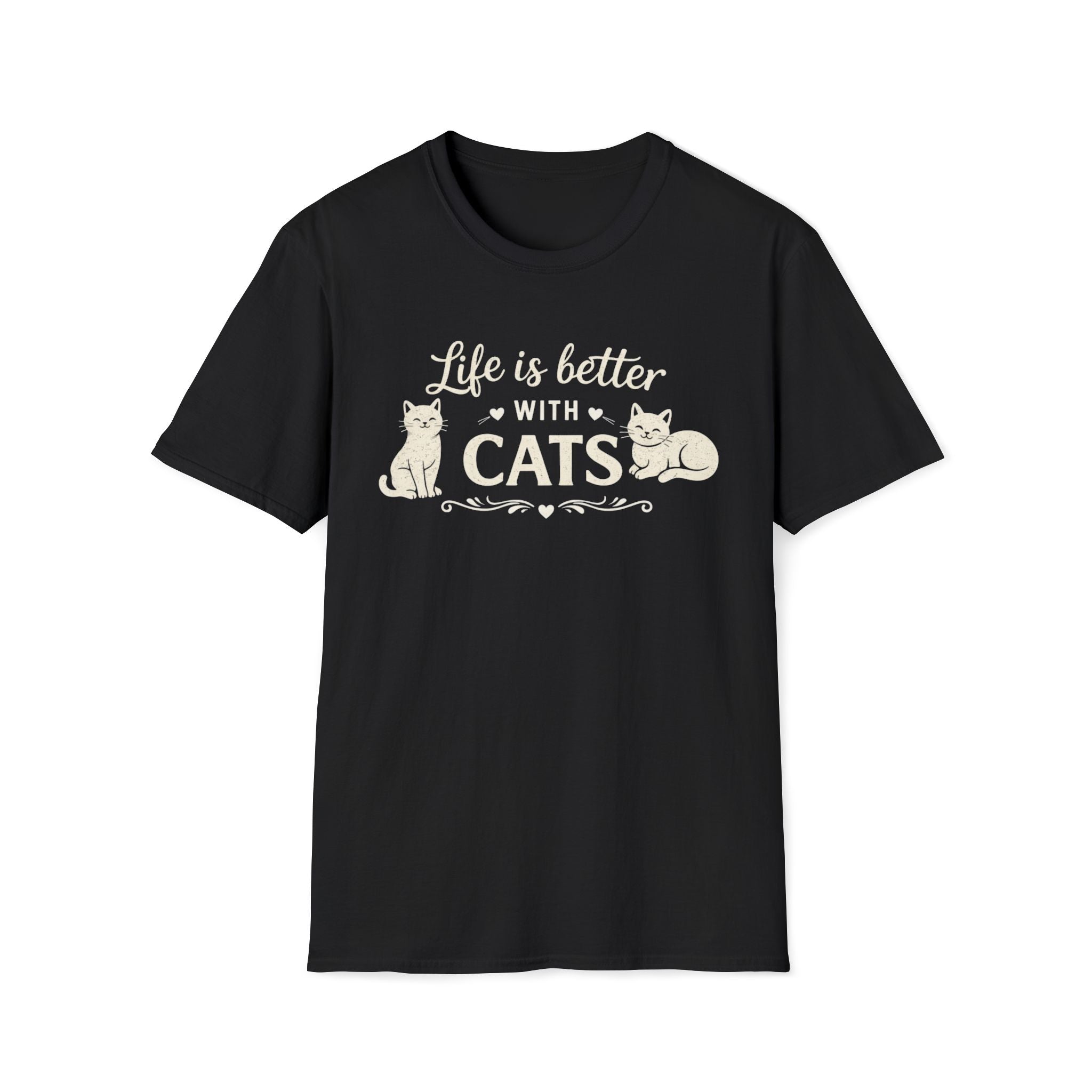 Life Is Better With Cats T-Shirt — Cute Cat Lover Tee