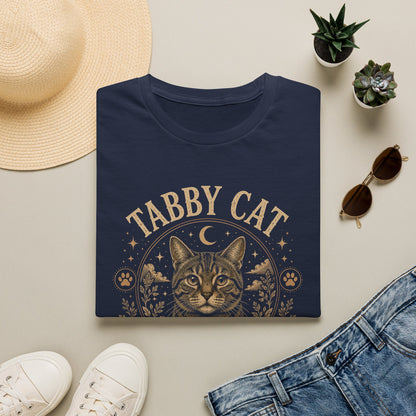 Tabby Cat Society T-Shirt — Vintage Moon & Paw Graphic Cat Lover Tee