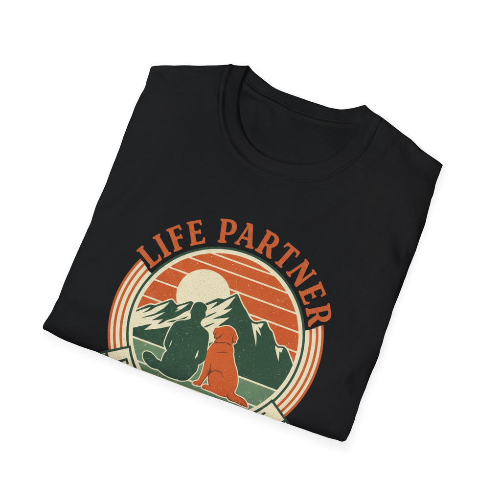 Life Partner Dog T-Shirt — "Established Since Day One" Retro Camping Tee