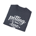T‑Shirt — "Petting: It's How I Love" Paw Print Tee