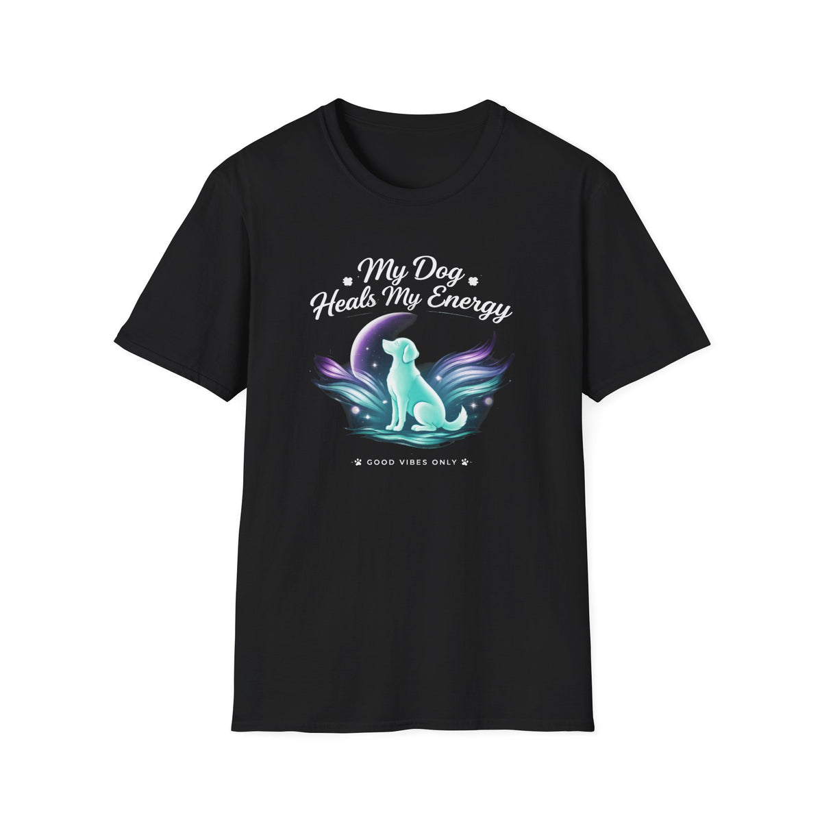 My Dog Heals My Energy T-Shirt — Spiritual Dog Lover Tee