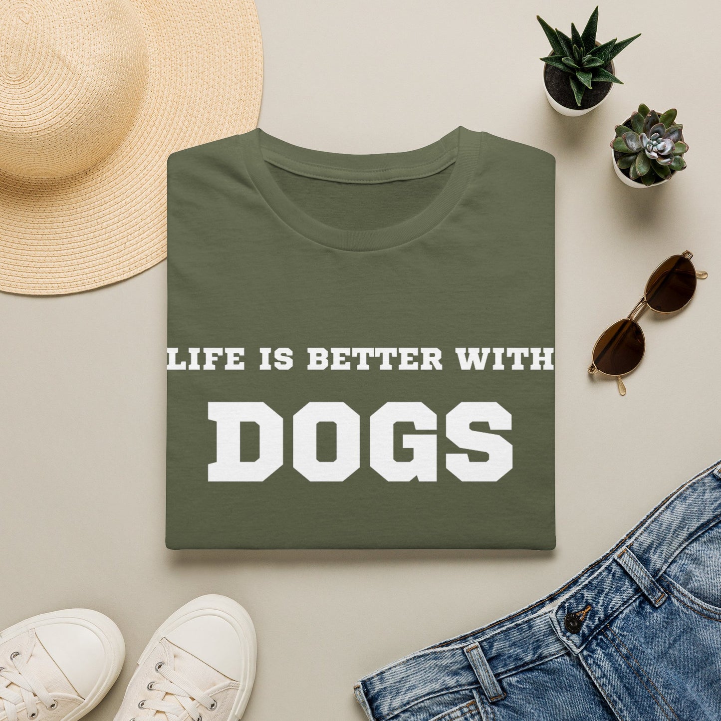 “Life Is Better With Dogs” Dog Lover T-Shirt