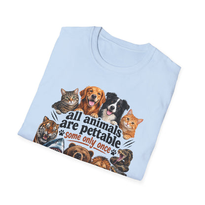 All Animals Are Pettable T-Shirt – Funny Animal Lover Tee