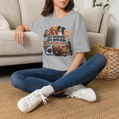 All Animals Are Pettable T-Shirt – Funny Animal Lover Tee