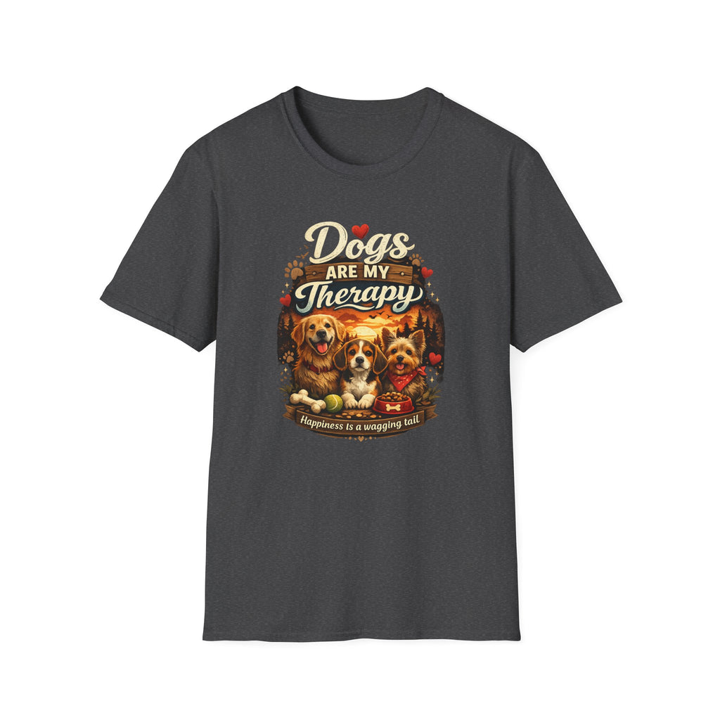 Dog Therapy T-Shirt – Dogs Are My Therapy Graphic Tee