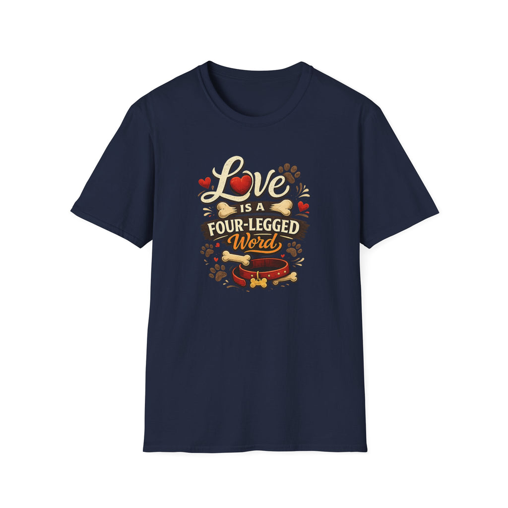 Love Is a Four-Legged Word T-Shirt — Dog & Pet Lover Tee