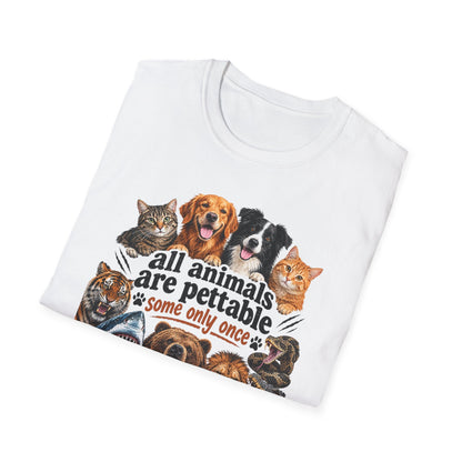 All Animals Are Pettable T-Shirt – Funny Animal Lover Tee