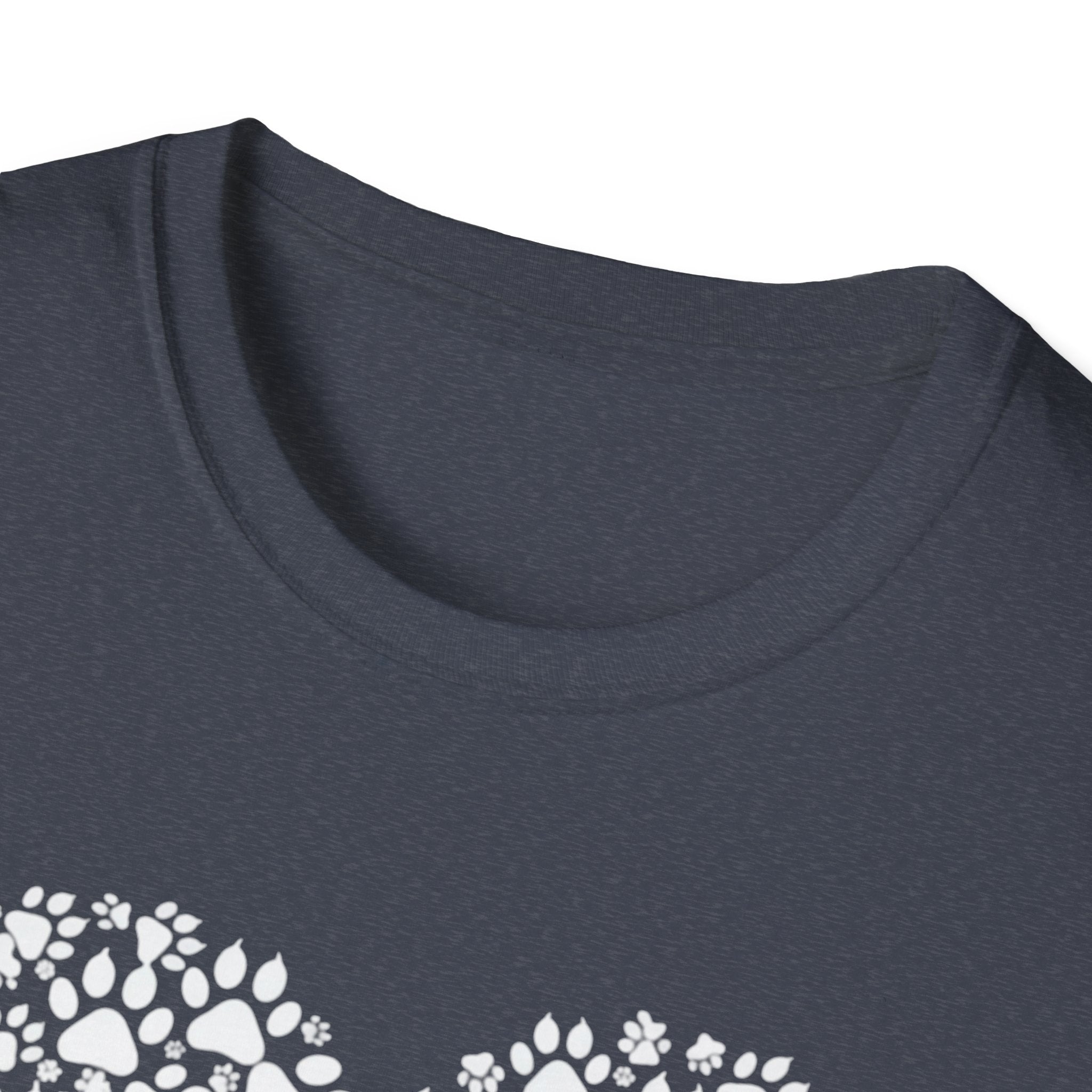 Paw Heart T-Shirt — White Doodle Paw Heart Graphic Tee