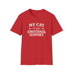 Cat Emotional Support T-Shirt — "My Cat Is My Emotional Support" Graphic Tee