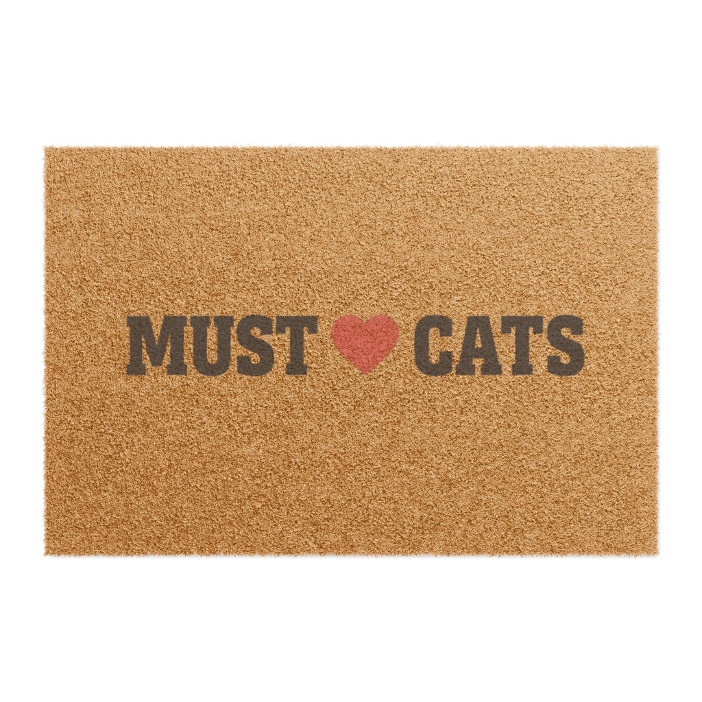 Doormat — "Must  Love Cats" Welcome Mat for Cat Lovers