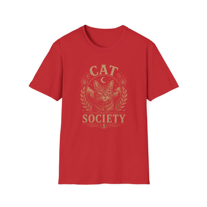 Cat Society T-Shirt — Vintage Cat Crest Graphic Tee