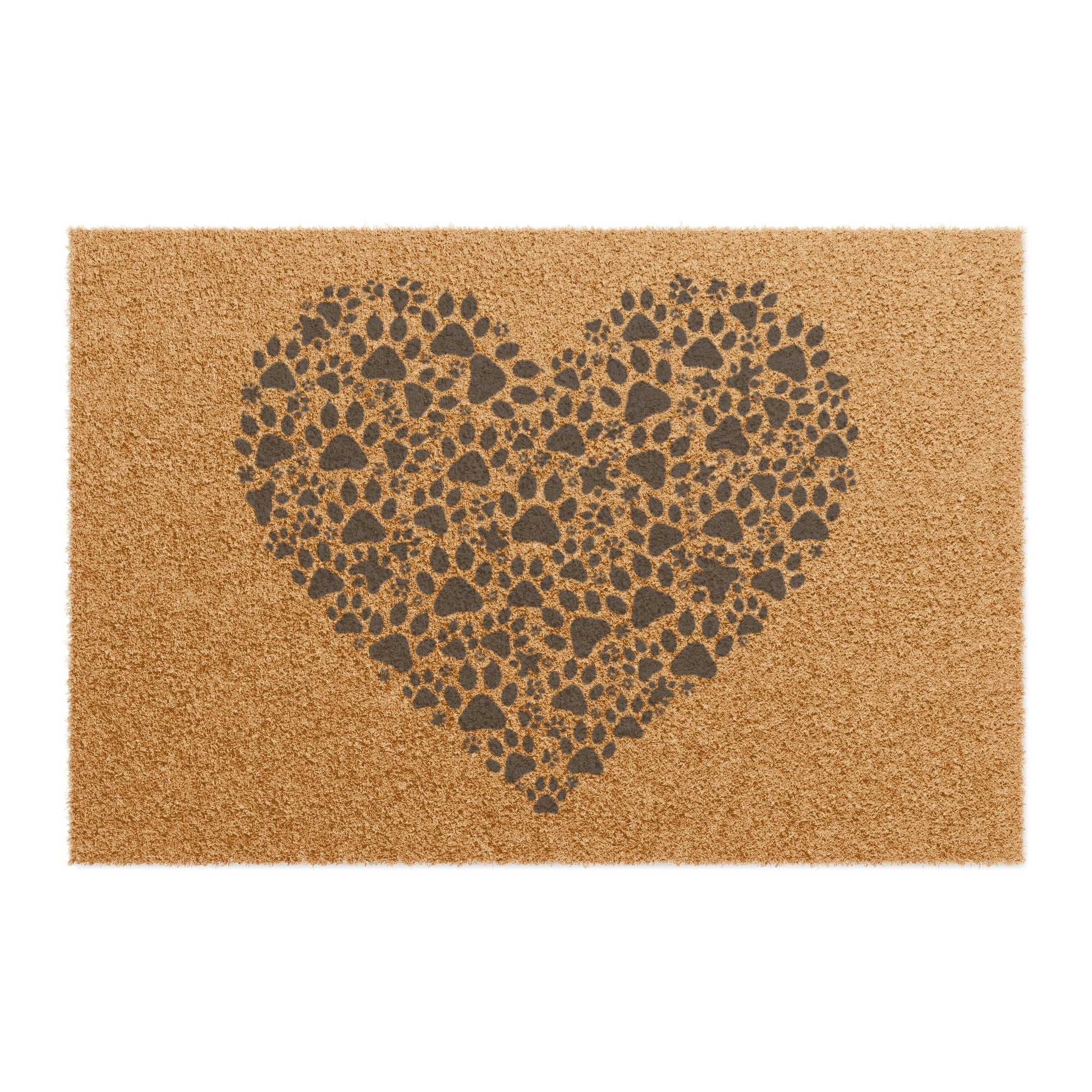 Felpudo con huella de corazón