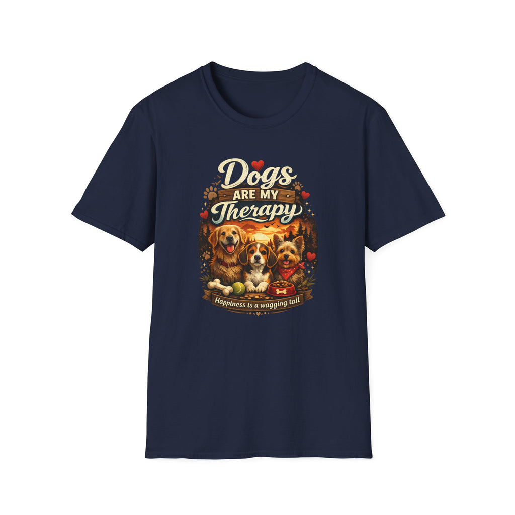 Dog Therapy T-Shirt – Dogs Are My Therapy Graphic Tee