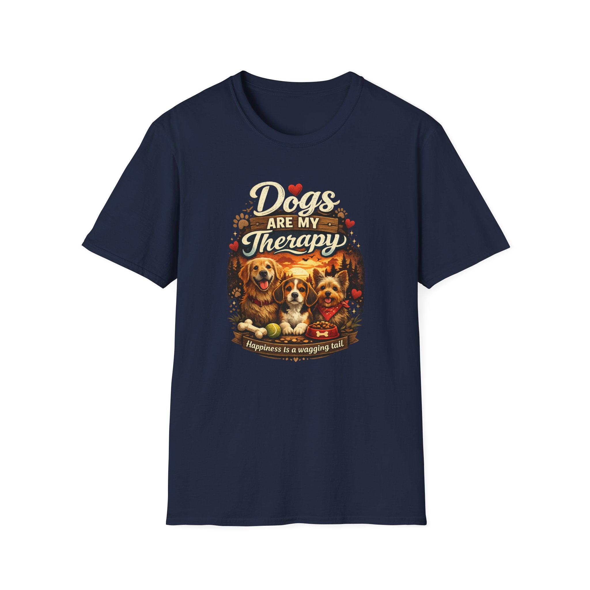 Dog Therapy T-Shirt – Dogs Are My Therapy Graphic Tee