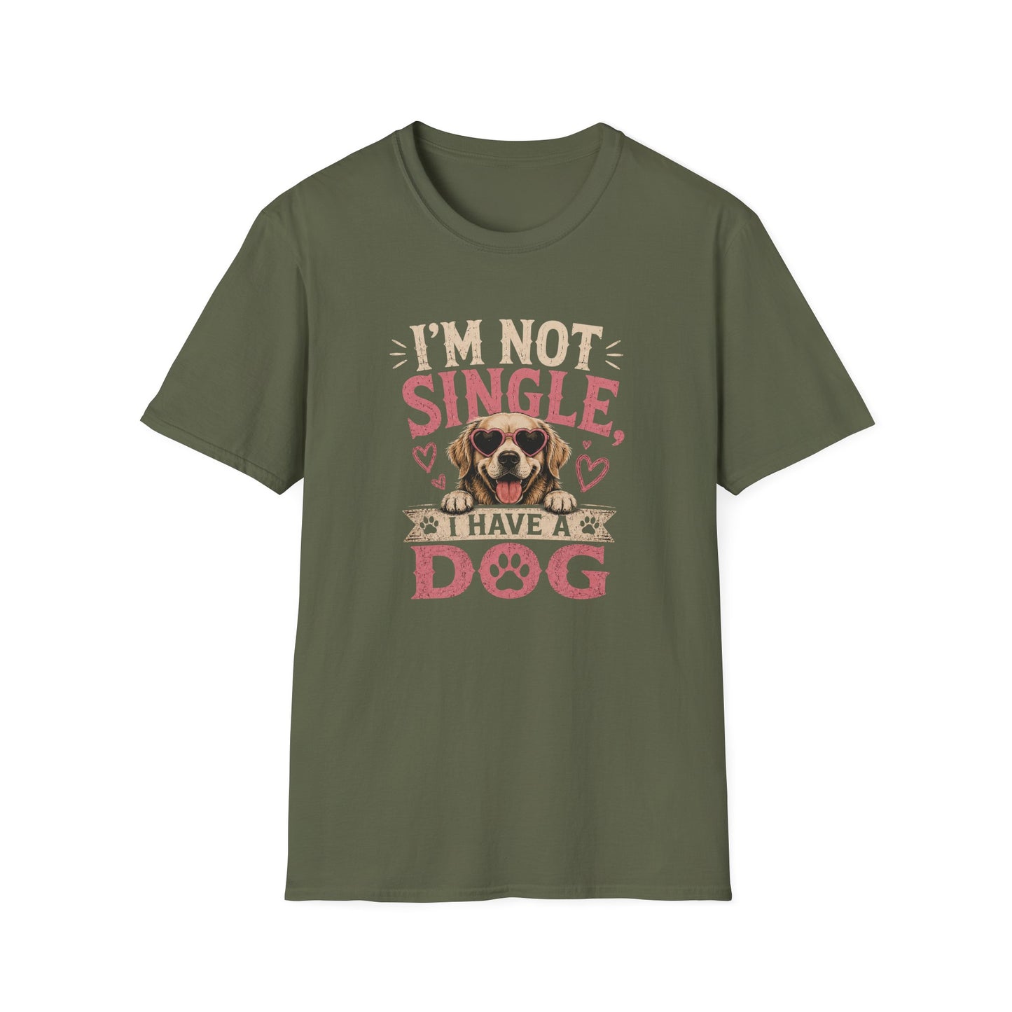Dog Lover T-Shirt — "I'm Not Single, I Have a Dog" Cute Puppy Valentine Tee