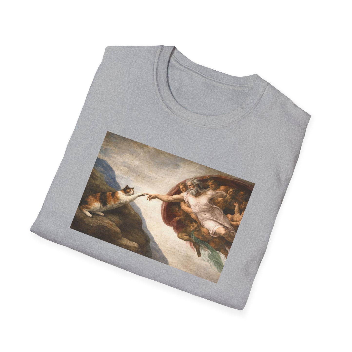 Renaissance 'Creation of Cat' Art Print T-Shirt
