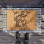 Meowdy Y'all Doormat - Cowboy Cat Welcome Mat