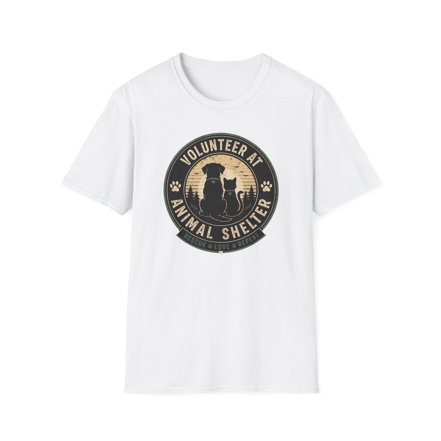 Volunteer at Animal Shelter T-Shirt — Rescue Pet Lover Tee