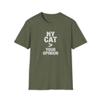 Cat Lover T‑Shirt — "My Cat > Your Opinion" Funny Pet Apparel
