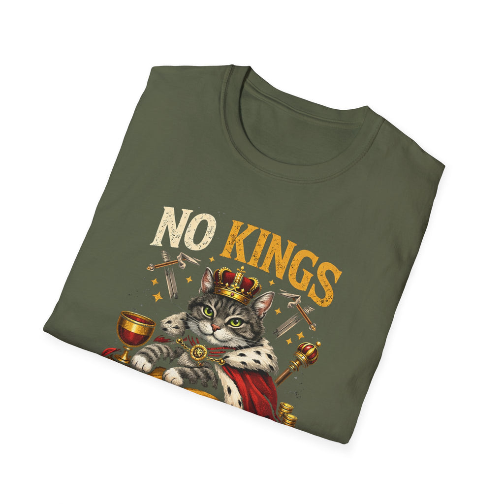 No Kings Except My Cat T-Shirt — Funny Cat Royalty Tee for Cat Lovers