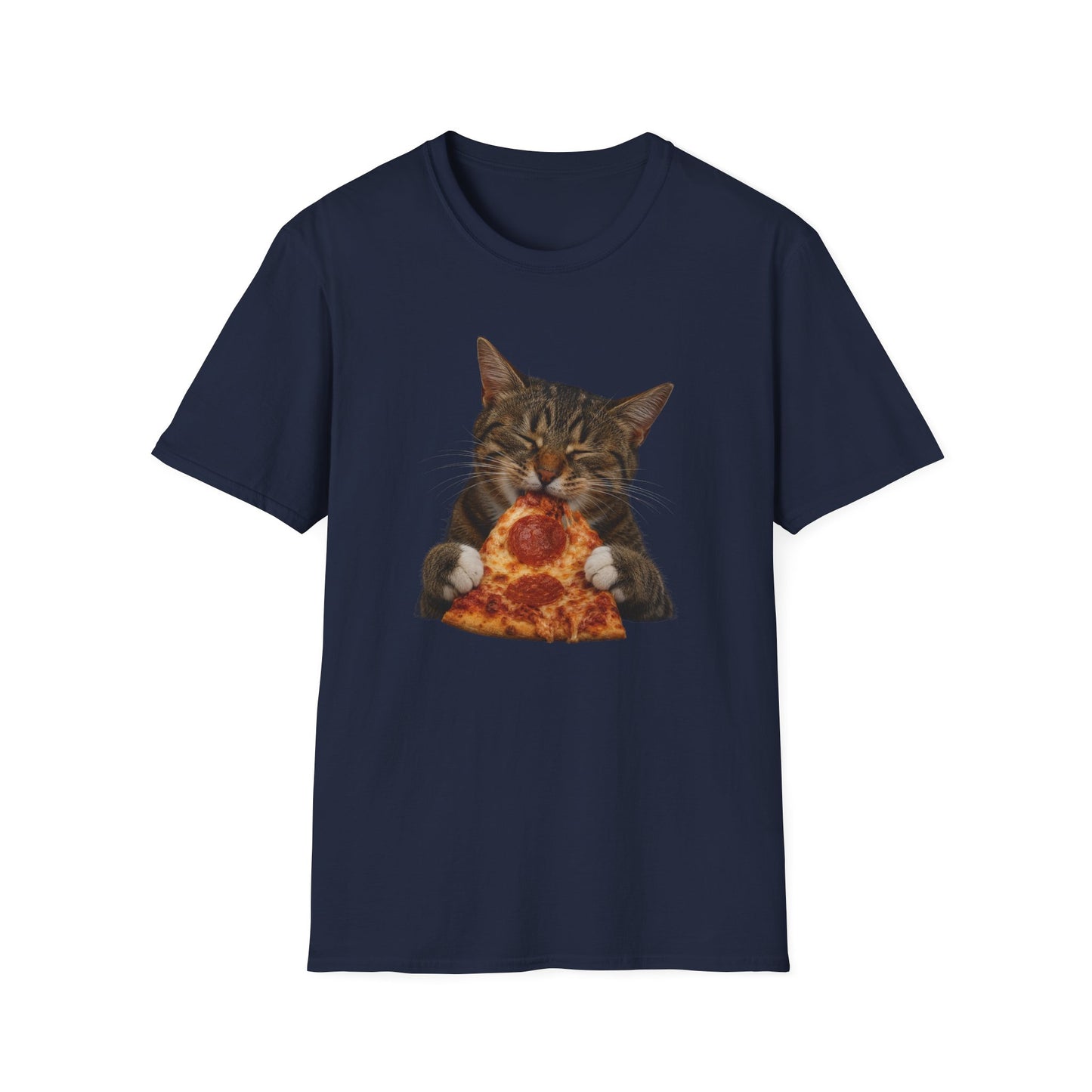 Cat Eating Pizza T-Shirt — Cute Pizza-Loving Cat Graphic Tee