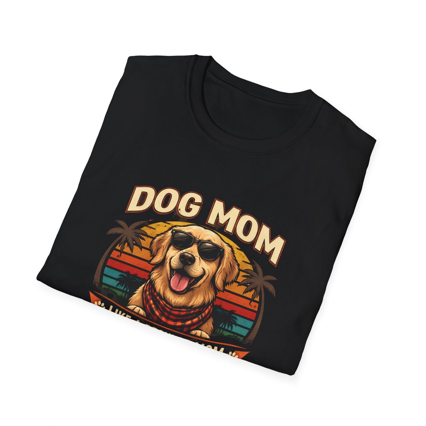 Dog Mom T-Shirt — "Dog Mom Like a Regular Mom But Cooler" Retro Graphic Tee