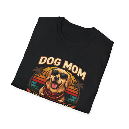 Dog Mom T-Shirt — "Dog Mom Like a Regular Mom But Cooler" Retro Graphic Tee