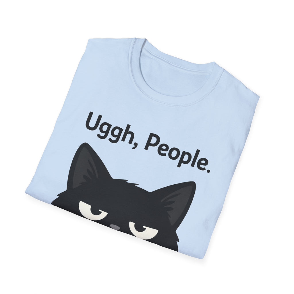 Uggh, People. Cat T-Shirt — Funny Grumpy Cat Graphic Tee for Cat Lovers
