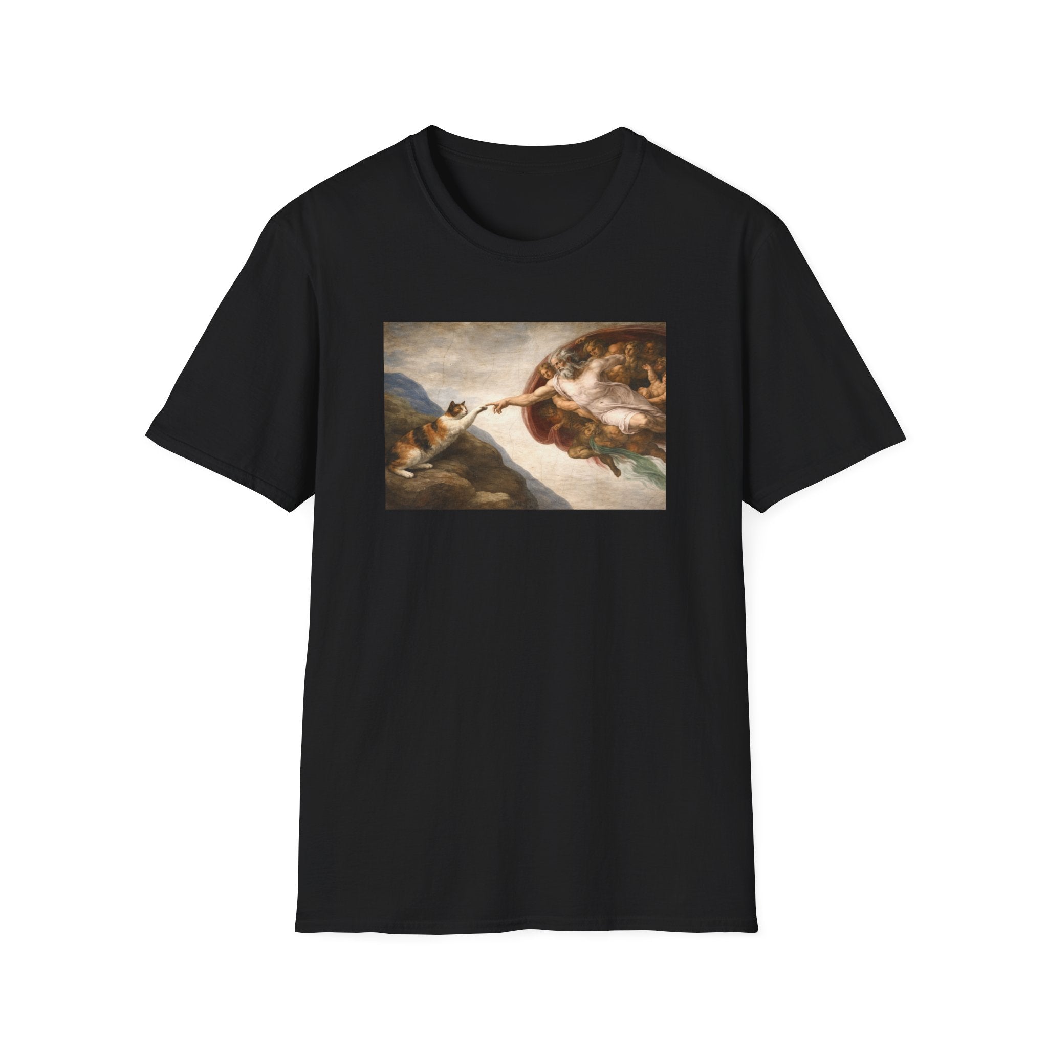 Renaissance 'Creation of Cat' Art Print T-Shirt