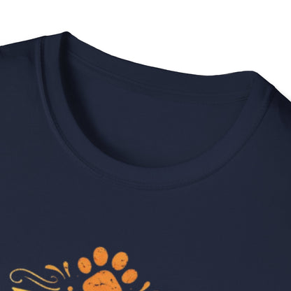Live Love Meow T-Shirt — Cute Cat Paw Graphic Tee for Cat Lovers