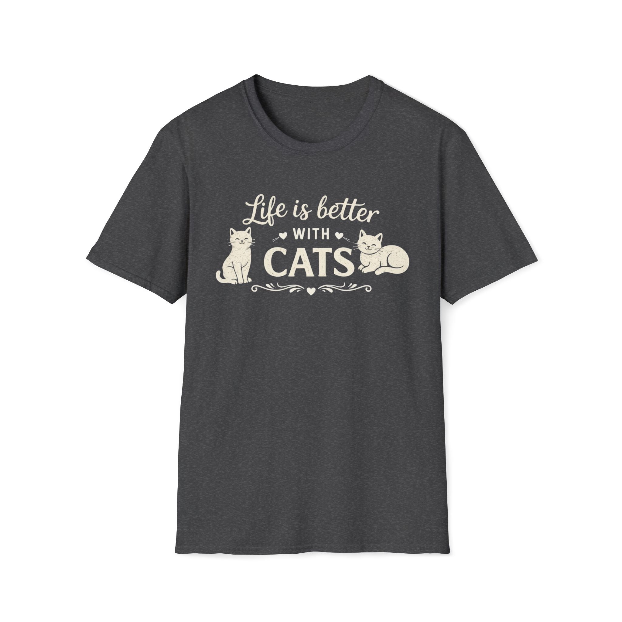 Life Is Better With Cats T-Shirt — Cute Cat Lover Tee