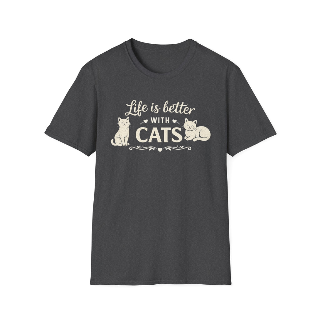 Life Is Better With Cats T-Shirt — Cute Cat Lover Tee