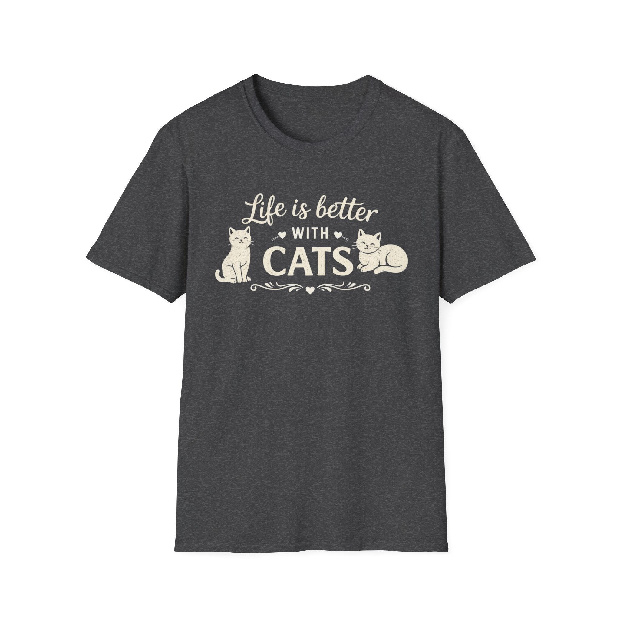 Life Is Better With Cats T-Shirt — Cute Cat Lover Tee