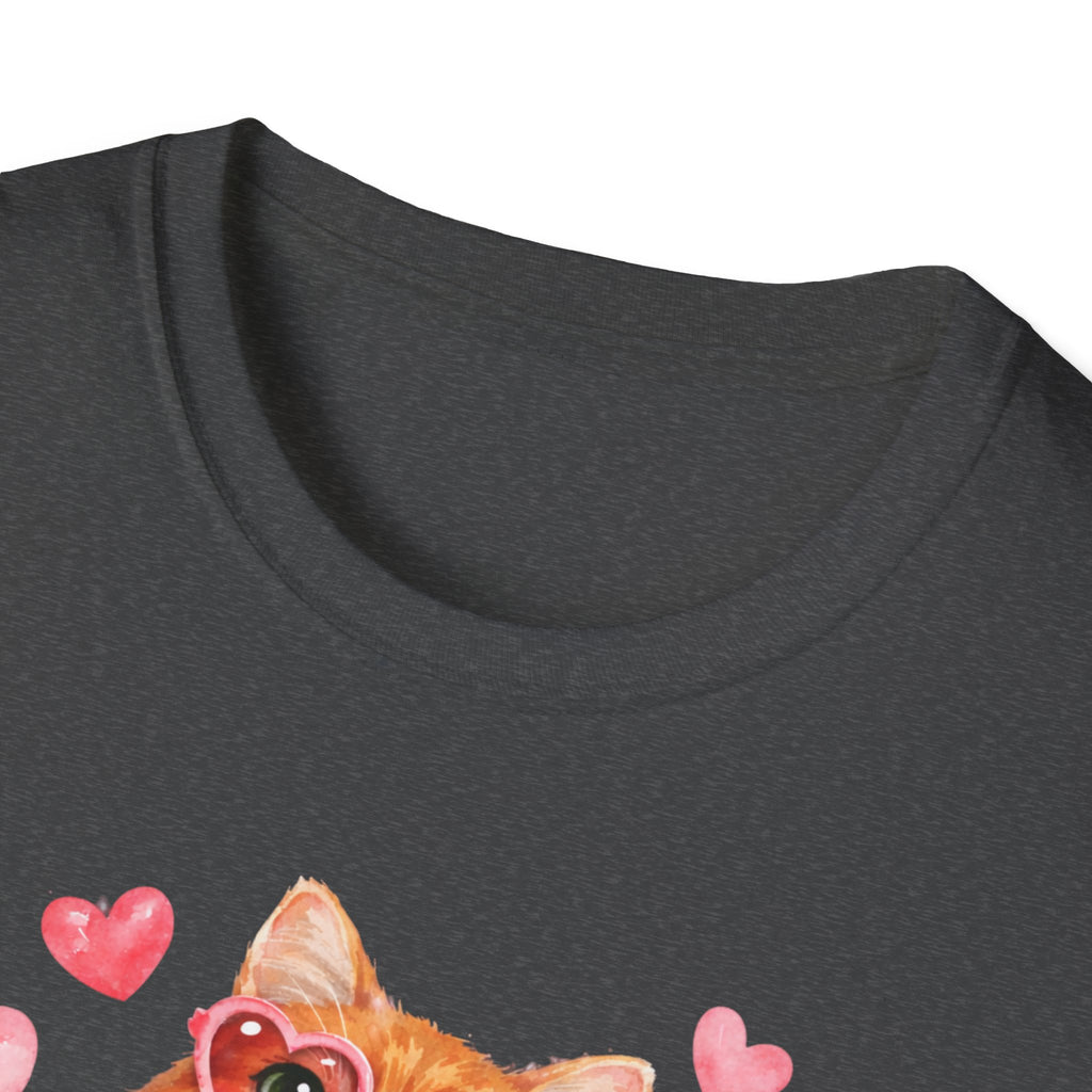 Cat Mama T-Shirt — Cute Cat with Hearts Graphic Tee for Cat Lovers